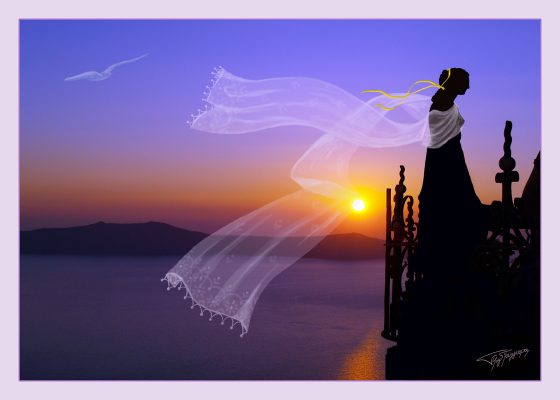 Digital painting on digital edited photo / Ψηφιακή ζωγραφική σε επεξεργασμένη φωτογραφία