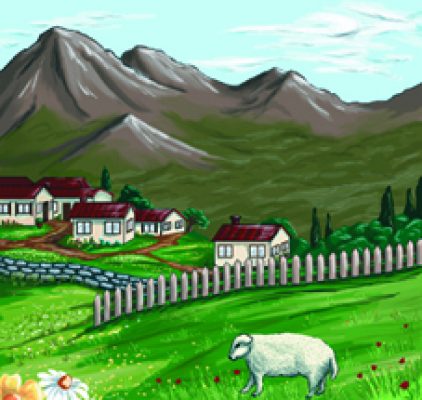Illustration / Εικονογράφηση παραμυθιούColor Ink painting / ζωγραφική με μελάνη
