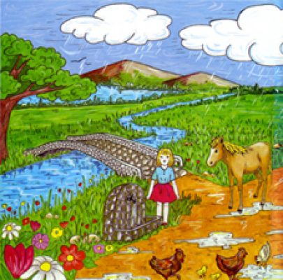 Illustration / Εικονογράφηση παραμυθιούColor Ink painting / ζωγραφική με μελάνη