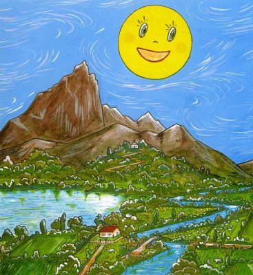 Illustration / Εικονογράφηση παραμυθιού
Color Ink painting / ζωγραφική με μελάνη